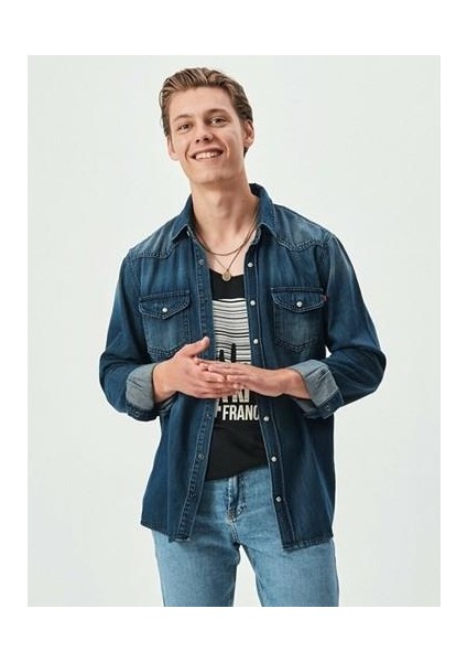 Rohan Aıden x Wash Erkek Jean Gömlek
