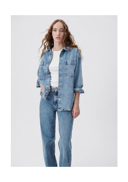 Kadın Alin Açık Mavi Street Jean Gömlek 1210385-85295