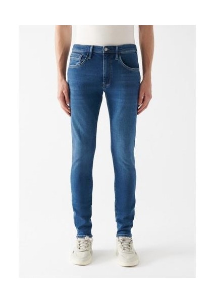 Erkek Leo Mavi 90S Tokk Jean Pantolon 0076233453