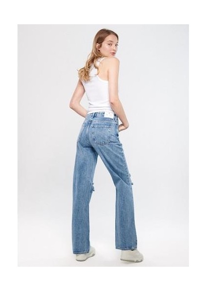 Kadın California Gölgeli Açık Mavi Street Jean Pantolon 1010125-83757 fiyatları