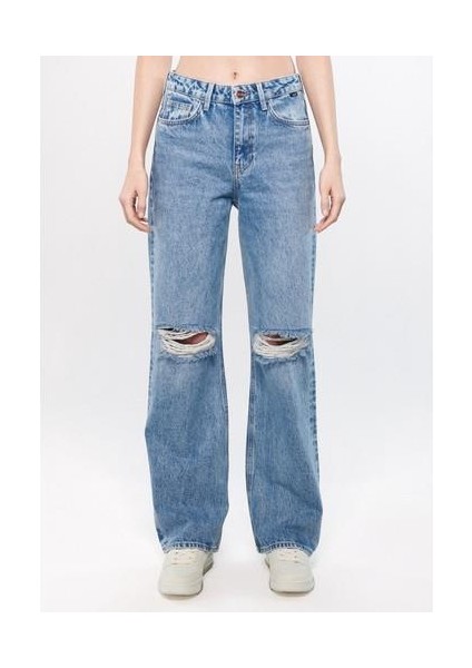 Kadın California Gölgeli Açık Mavi Street Jean Pantolon 1010125-83757 modelleri