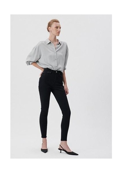 Kadın Serenay Siyah Gold Shape Jean Pantolon 100980-35248 modelleri