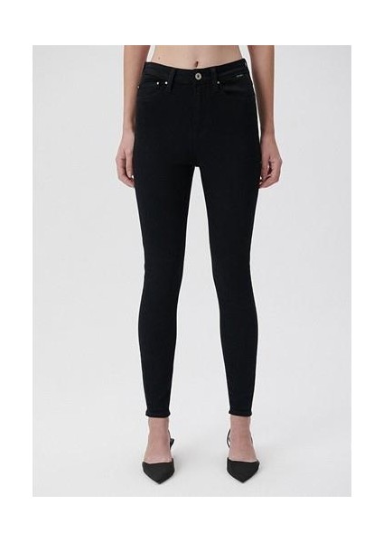 Kadın Serenay Siyah Gold Shape Jean Pantolon 100980-35248 fırsatları