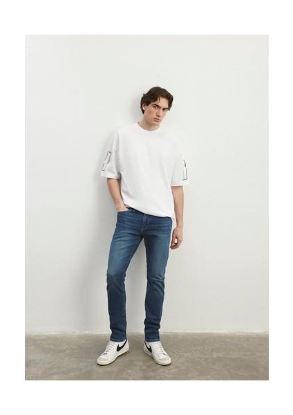 Jake Mavi Pro Gölgeli Indigo Mavi Jean Pantolon 0042286536