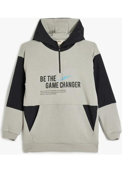 Baskılı Erkek Gri Sweatshırt 5WKB10292TK
