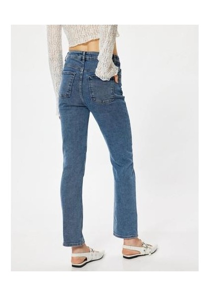 5WAL40021MD Mıd Orta Indıgo Kadın Pamuk Denim Pantolon fırsatları