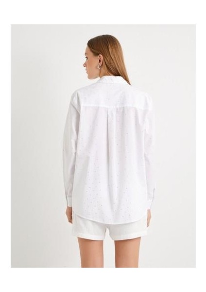 Taşlı Gömlek Pamuklu Uzun Kollu fiyatları