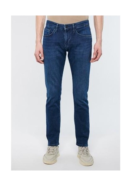 Erkek Marcus Gölgeli Koyu Mavi Sporty Jean Pantolon 0035182162 fiyatları