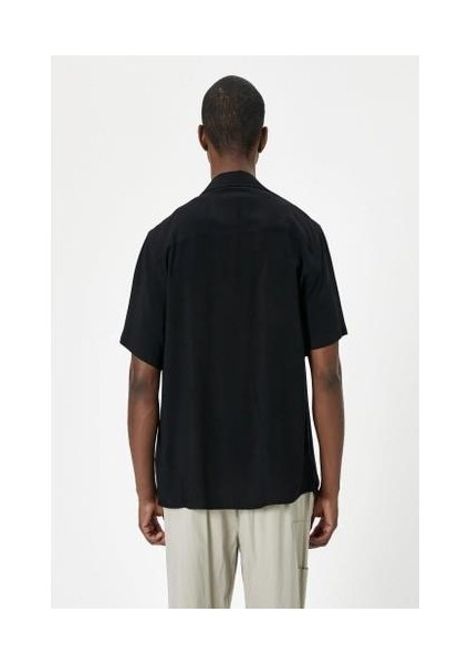 Yazlık Gömlek Kısa Kollu Devrik Yaka Düğmeli Viskon Kumaş fiyatları