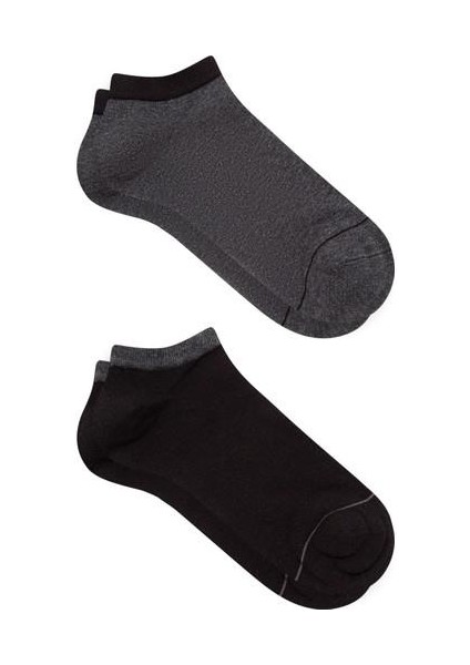 2li Gri Siyah Patik Çorap 090273-15903 indirimleri