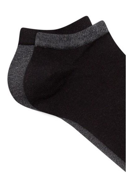 2li Gri Siyah Patik Çorap 090273-15903