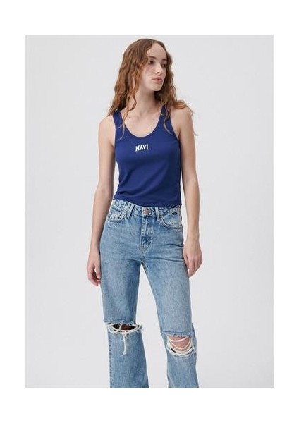 Mavi Logo Baskılı Lacivert Atlet 1611899-70722