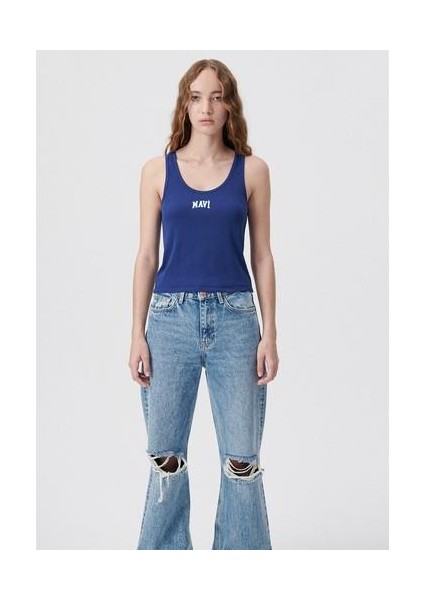 Mavi Logo Baskılı Lacivert Atlet 1611899-70722