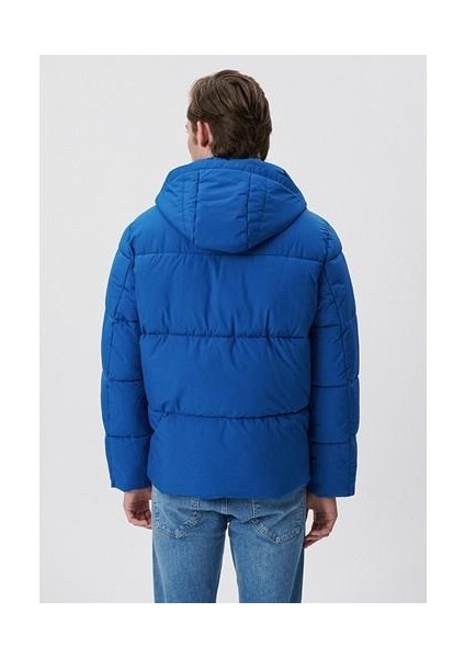 Erkek Kapüşonlu Mavi Şişme Mont 0110068-70770