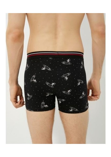 3'lü Boxer Seti Uzay Baskı Detaylı Pamuklu modelleri
