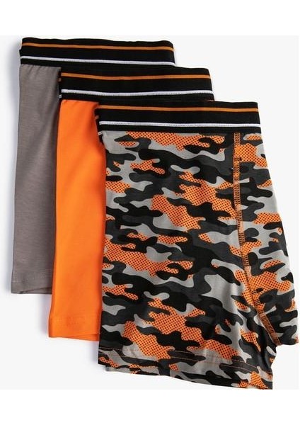 3'lü Boxer Seti Kamuflaj Baskılı Çok Renkli fiyatları