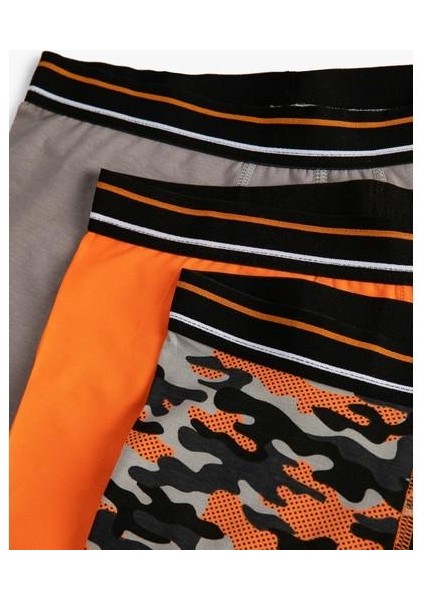 3'lü Boxer Seti Kamuflaj Baskılı Çok Renkli modelleri