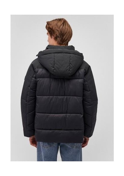 Kapüşonlu Siyah Şişme MONT0110464-900 fırsatları