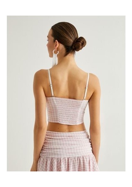 Ince Askılı Crop Üst Kalp Yaka fırsatları