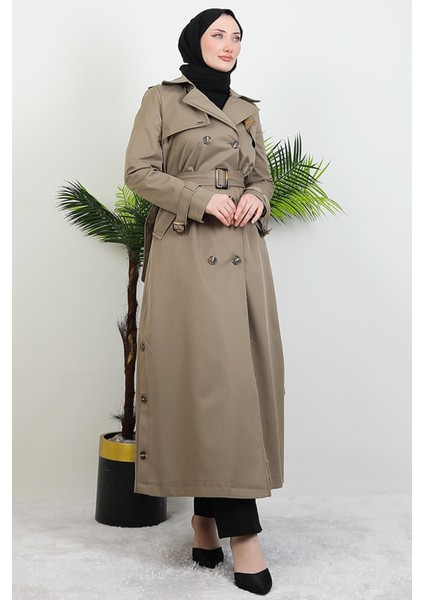 Pera Trençkot Açık Haki modelleri