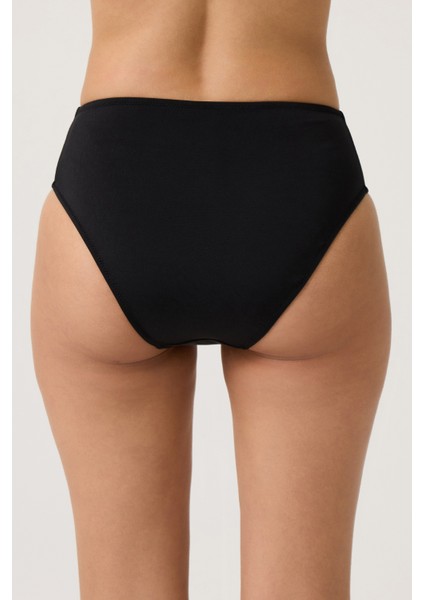Siyah Yüksek Bel Bikini Altı Sporty Bottom modelleri