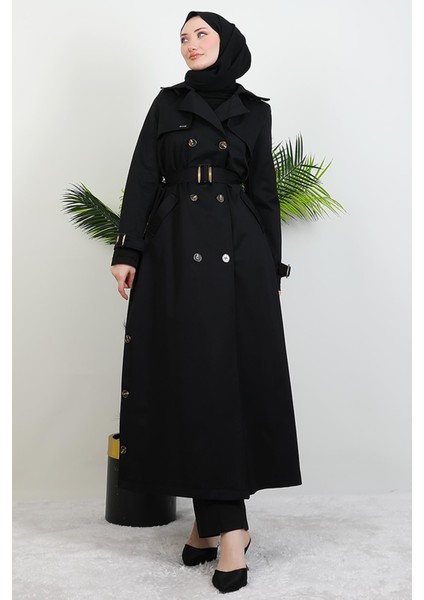 Pera Trençkot Siyah