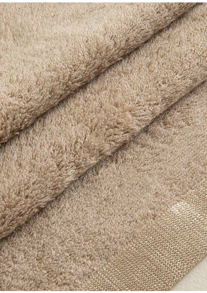 Floss Koyu Bej Bambu Pamuk Banyo Havlusu 85 x 150 cm