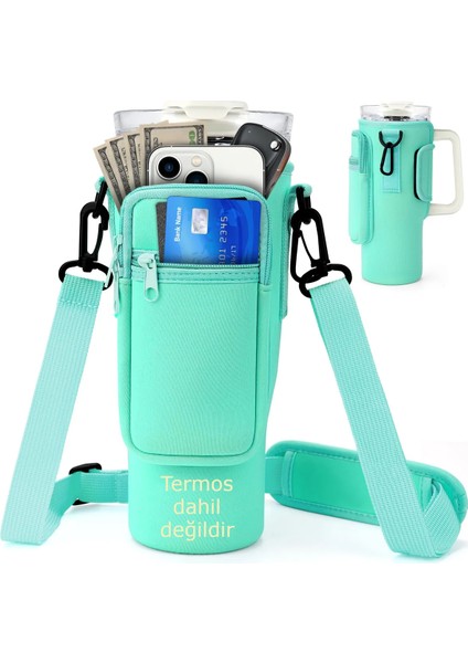 Quencher 1.18 Lt Termos Askılı Neopren Koruma Termos Kılıfı Çanta ve Omuz Askısı Aksesuar