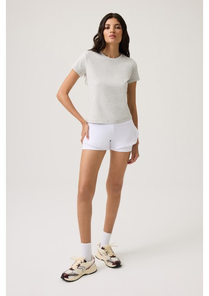 Gri Düz Kesim Tişört Regular T-Shirt fırsatları