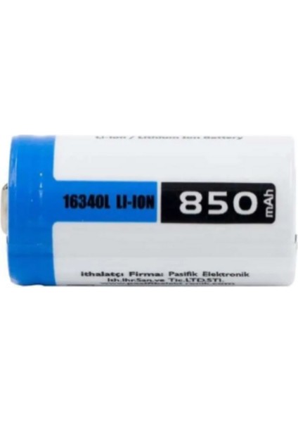 100 Adet 16340 3.7V 850 Mah Li-Ion Pil (CR123A Lityum Şarjlı Pil) fiyatları