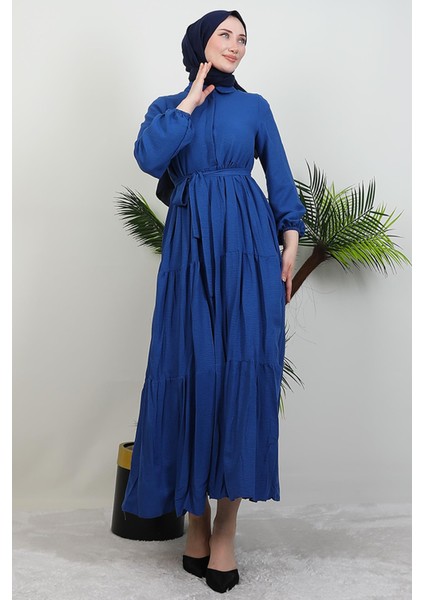 Evren Düğmeli Elbise Mavi modelleri