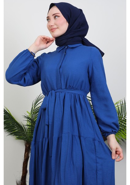 Evren Düğmeli Elbise Mavi indirimleri