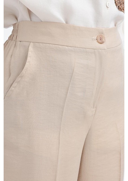 Bej-Cepli Boru Paça Pantolon