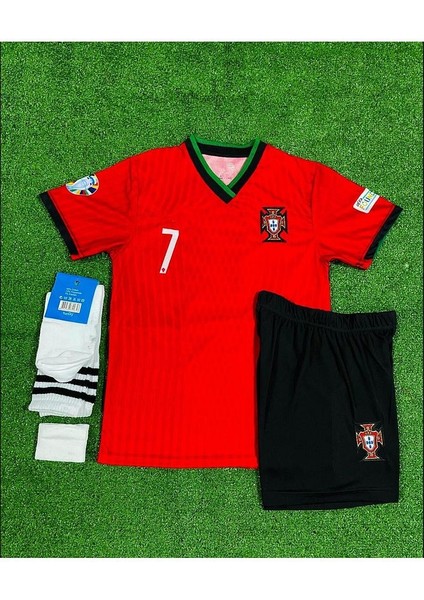 Portekiz 2024-25 Yeni Sezon Cristiano Ronaldo Iç Saha Çocuk Forması 4'lü Set