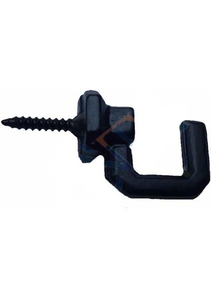 Vidalı Kanca Askı Büyük - 15X23MM Siyah - 100 Adet - MDE4041-1750