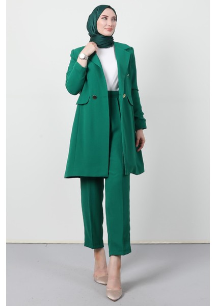 Blazer Ceket Takım Yeşil