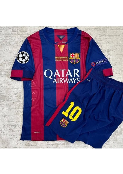 Fc. B.a.r.c.e.l.o.n.a 2015 Şampiyonlar Ligi Finali Lionel Messi Nostalji Çocuk Forması 3'lü Set fırsatları