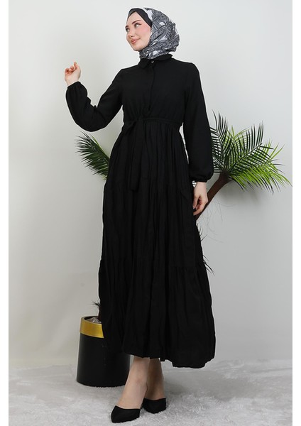 Evren Düğmeli Elbise Siyah modelleri