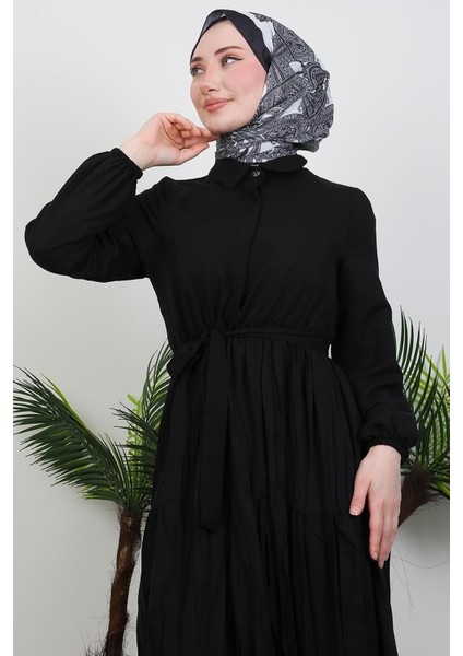 Evren Düğmeli Elbise Siyah indirimleri