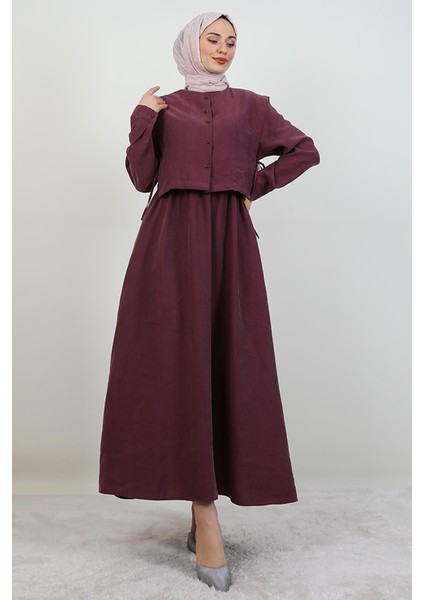 Ebra Modal Elbise Açık Mor fırsatları