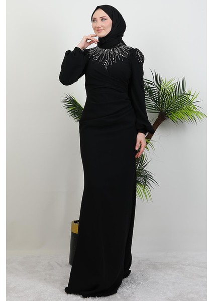 Nehir Tesettür Elbise Siyah modelleri