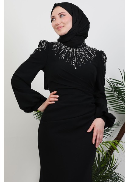 Nehir Tesettür Elbise Siyah indirimleri