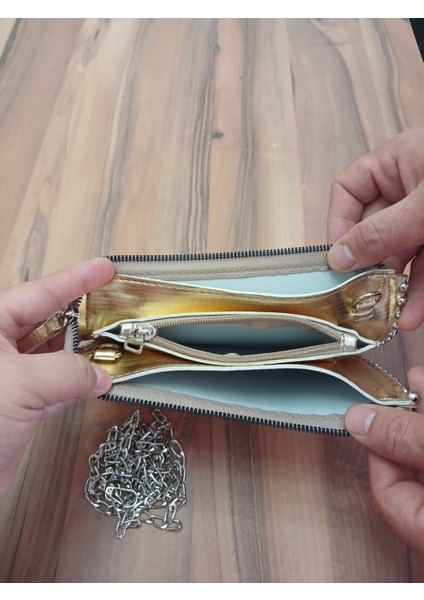 Wolını 3 Gözlü Gümüş Zincir Askılı El ve Çapraz Çanta indirimleri