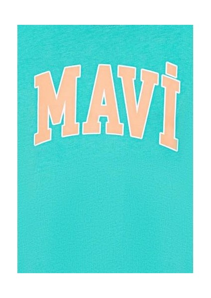 Mavi Logo Baskılı Yeşil Tişört 7610109-71724
