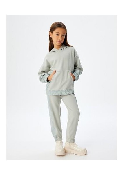 Oversize Kapşonlu Sweat Uzun Kollu Kanguru Cepli Paraşüt Kumaş Detaylı fiyatları