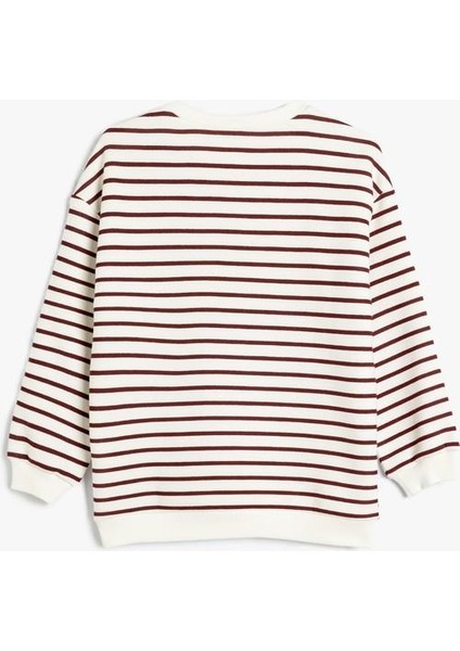 Basic Sweatshirt Uzun Kollu Bisiklet Yaka Pamuklu fiyatları