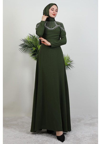 Nisan Taşlı Elbise Haki fiyatları