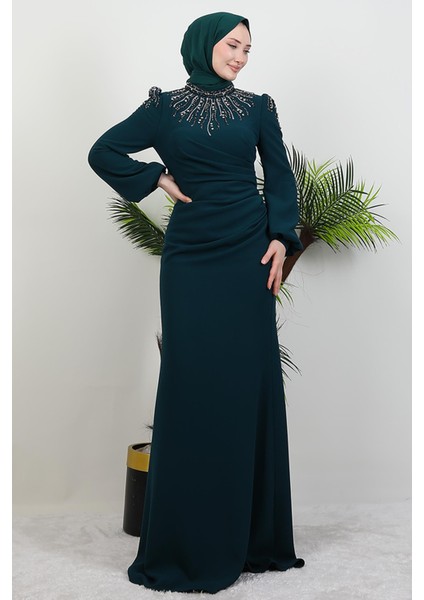 Nehir Tesettür Elbise Zümrüt fiyatları