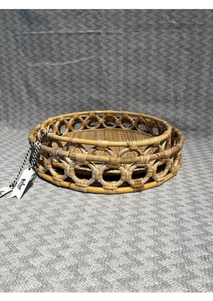 2’li Rattan Tepsi Seti – Yanları Halka Detaylı, Doğal Dekoratif Sunum Tepsisi fiyatları