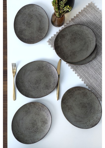 Mat Toprak Stella Pasta Tabağı 23 cm 6 Adet 20572
